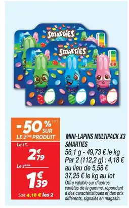 Netto Smarties mini-lapins multipack x3 offre