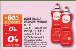 Netto Netto liquide vaisselle dégraissant framboise offre
