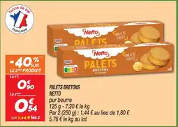 Netto Netto palets bretons pur beurre offre