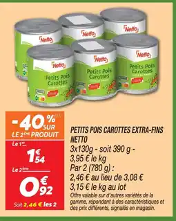 Netto Netto petits pois carottes extra-fins offre