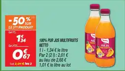 Netto Netto 100% pur jus multifruits offre