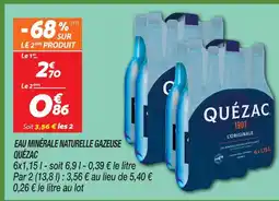 Netto Quézac eau minérale naturelle gazeuse offre