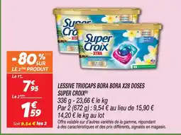 Netto Super croix lessive triocaps bora bora x28 doses offre