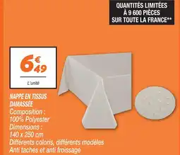 Netto Nappe en tissu damassée offre