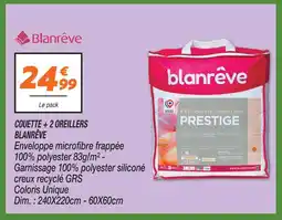 Netto Blanrêve couette + 2 oreillers prestige offre