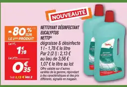 Netto Netto nettoyant désinfectant eucalyptus offre