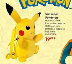 La Grande Récré Pokémon sac à dos offre