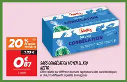 Netto Netto sacs congélation moyen 3l x50 offre
