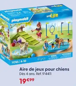 La Grande Récré Playmobil aire de jeux pour chiens offre