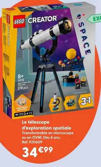 La Grande Récré Lego le télescope d’exploration spatiale offre
