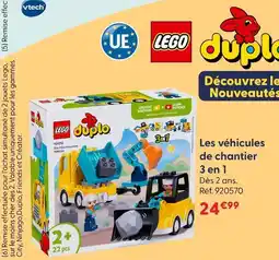 La Grande Récré Lego les véhicules de chantier 3 en 1 offre