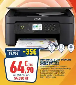Bureau Vallée Epson imprimante jet d'encre multifonction xp-4200 offre