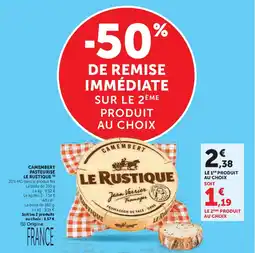 Hyper U Camembert pasteurise le rustique offre