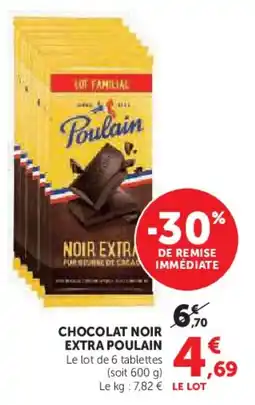 Hyper U Chocolat noir extra poulain offre