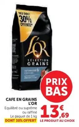 Hyper U Cafe en grains l'or offre