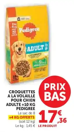 Hyper U Croquettes a la volaille pour chien adulte offre