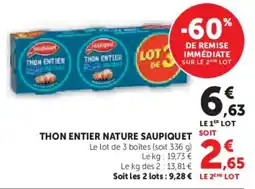 Hyper U Thon entier nature saupiquet offre