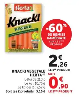 Hyper U Knacki vegetale herta offre