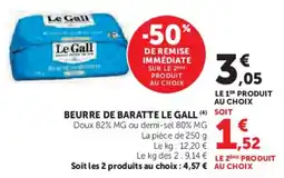 Hyper U Beurre de baratte le gall offre