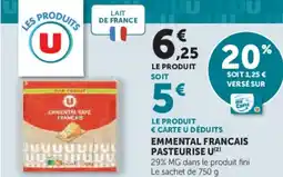 Hyper U Emmental francais pasteurise u offre