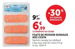 Hyper U Filets de poisson surgeles msc costa offre