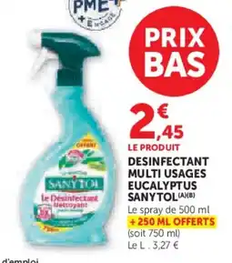 Hyper U Desinfectant multi usages eucalyptus sanytol offre