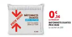 Hyper U Batonnets ouates prix mini offre