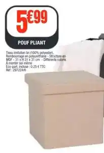 La Foir'Fouille Pouf pliant offre