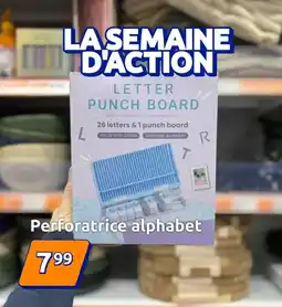 Action La semaine daction letter punch board offre