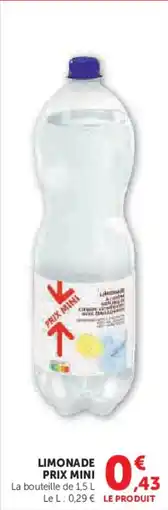 Hyper U Limonade prix mini offre