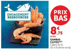 Hyper U Gambas cuites offre