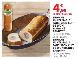 Hyper U Brioche au véritable saucisson cuit de lyon randy offre