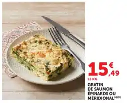 Hyper U Gratin de saumon épinards ou méridional offre