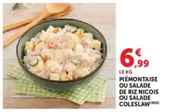 Hyper U Piémontaise ou salade de riz nicois ou salade coleslaw offre