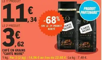 E.Leclerc Café en grains "carte noire" offre