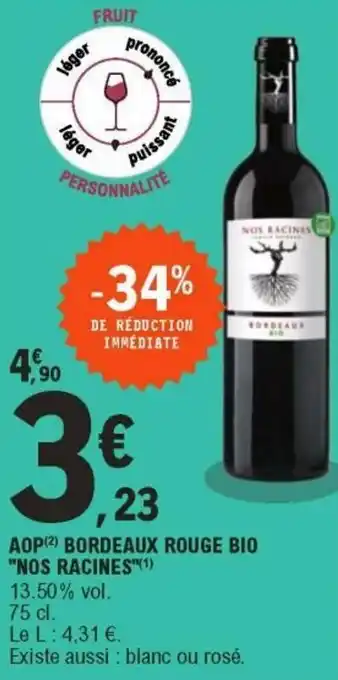 E.Leclerc AOP bordeaux rouge bio offre