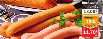 Colruyt Bockwurst fumée offre