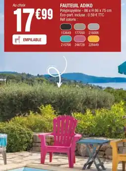 La Foir'Fouille FAUTEUIL ADIKO offre