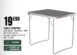 La Foir'Fouille TABLE CAMPING offre
