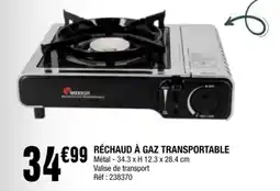 La Foir'Fouille RÉCHAUD À GAZ TRANSPORTABLE offre