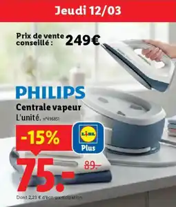 Lidl PHILIPS Centrale vapeur offre