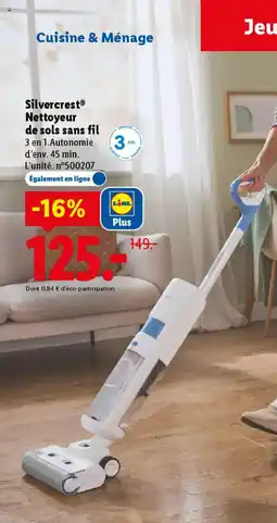 Lidl SILVERCREST Nettoyeur de sols sans fil offre