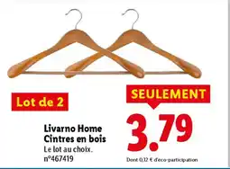 Lidl Livarno Home Cintres en bois offre