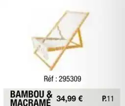 La Foir'Fouille BAMBOU & MACRAMÉ offre