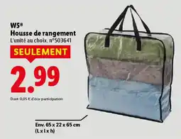 Lidl W5 Housse de rangement offre