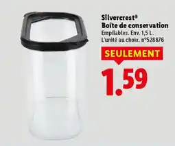 Lidl SILVERCREST Boîte de conservation offre