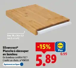 Lidl SILVERCREST Planche à découper en bambou offre