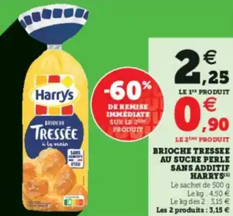 Super U Brioche tressee au sucre perle offre