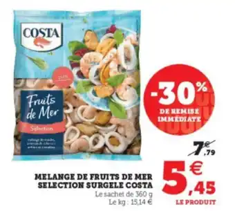 Melange de fruits de mer selection surgele costa