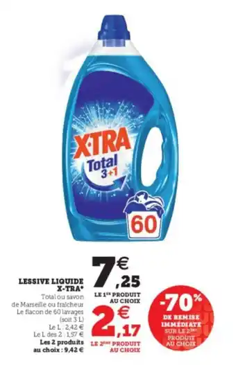 Super U Lessive liquide X-tra offre
